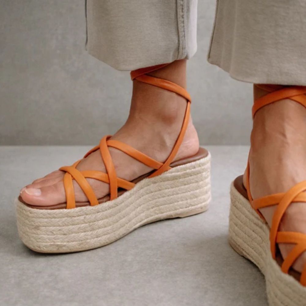 Anthropologie x Alohas Paw Paw Sprits Platform Sandals size 37